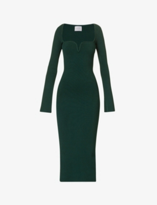 green emerald velvet dress Rent Galvan Green Silk Dress