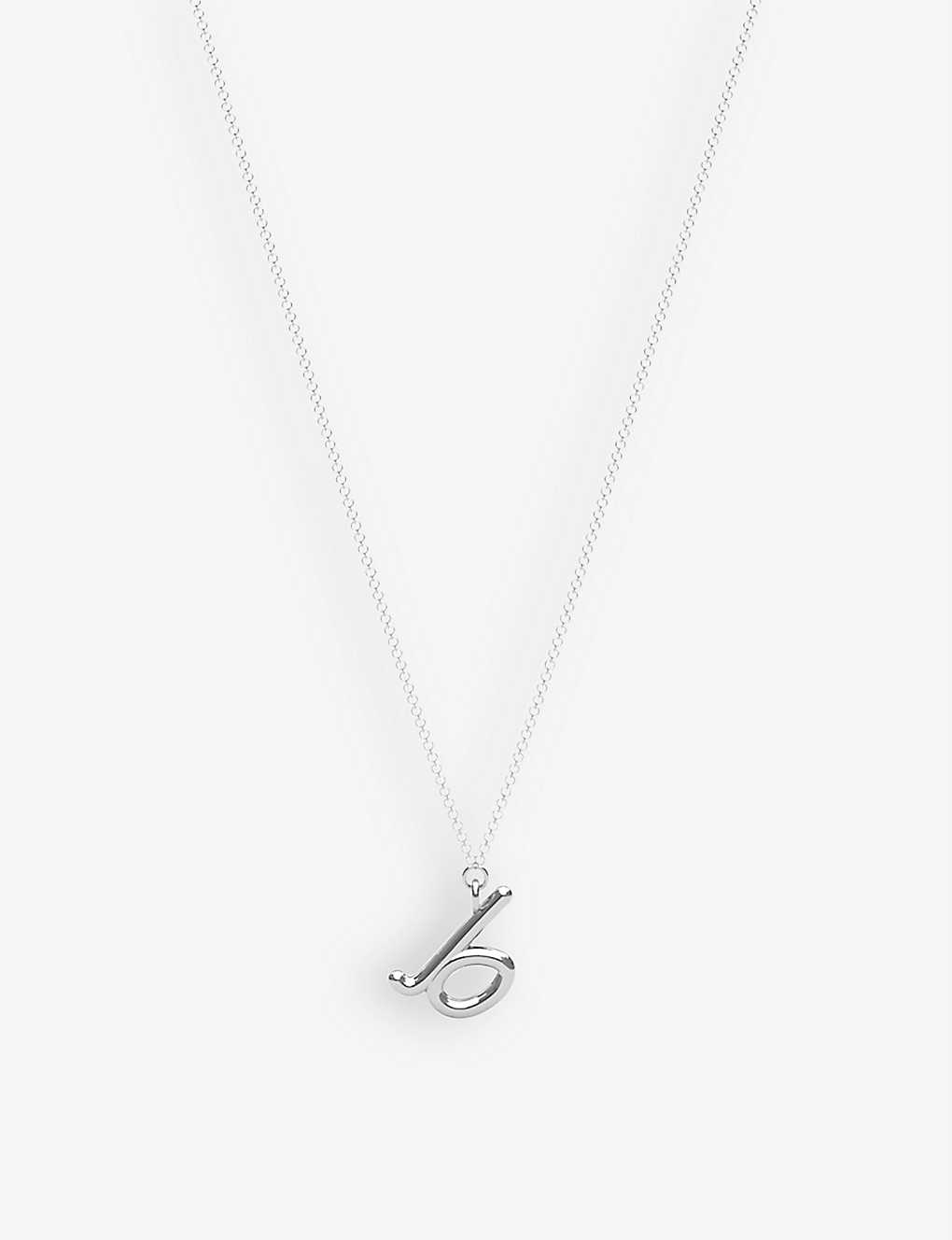 The Alkemistry Womens 18ct White Gold Love Letter B Initial 18ct White-gold Pendant Necklace