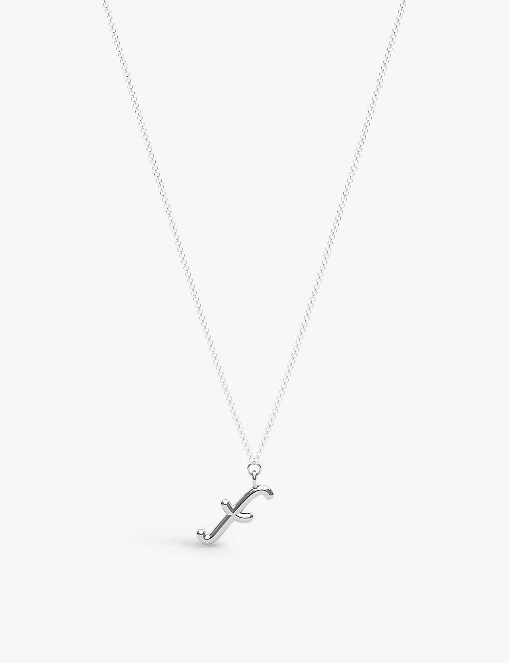 The Alkemistry Womens 18ct White Gold Love Letter F Initial 18ct White-gold Pendant Necklace