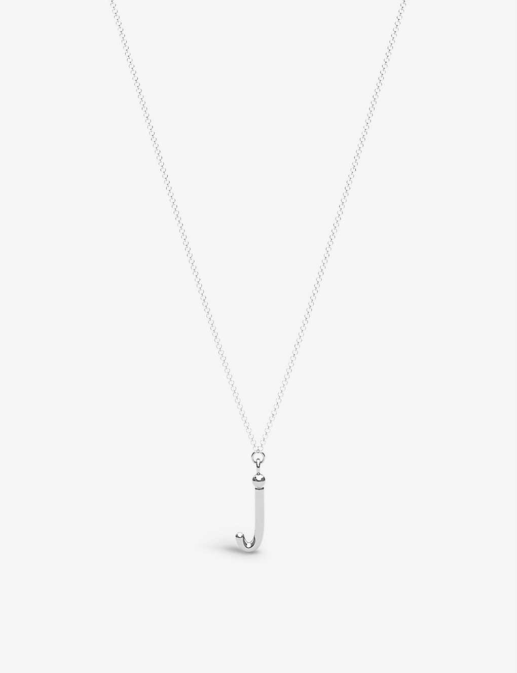 The Alkemistry Womens 18ct White Gold Love Letter J Initial 18ct White-gold Pendant Necklace