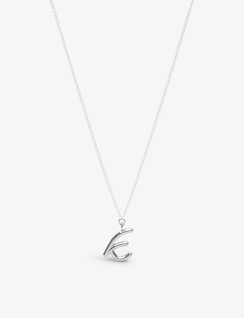 The Alkemistry Womens 18ct White Gold Love Letter K Initial 18ct White-gold Pendant Necklace