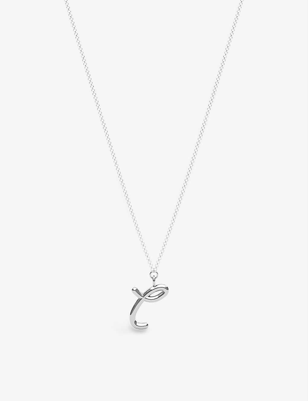 The Alkemistry Womens 18ct White Gold Love Letter L Initial 18ct White-gold Pendant Necklace