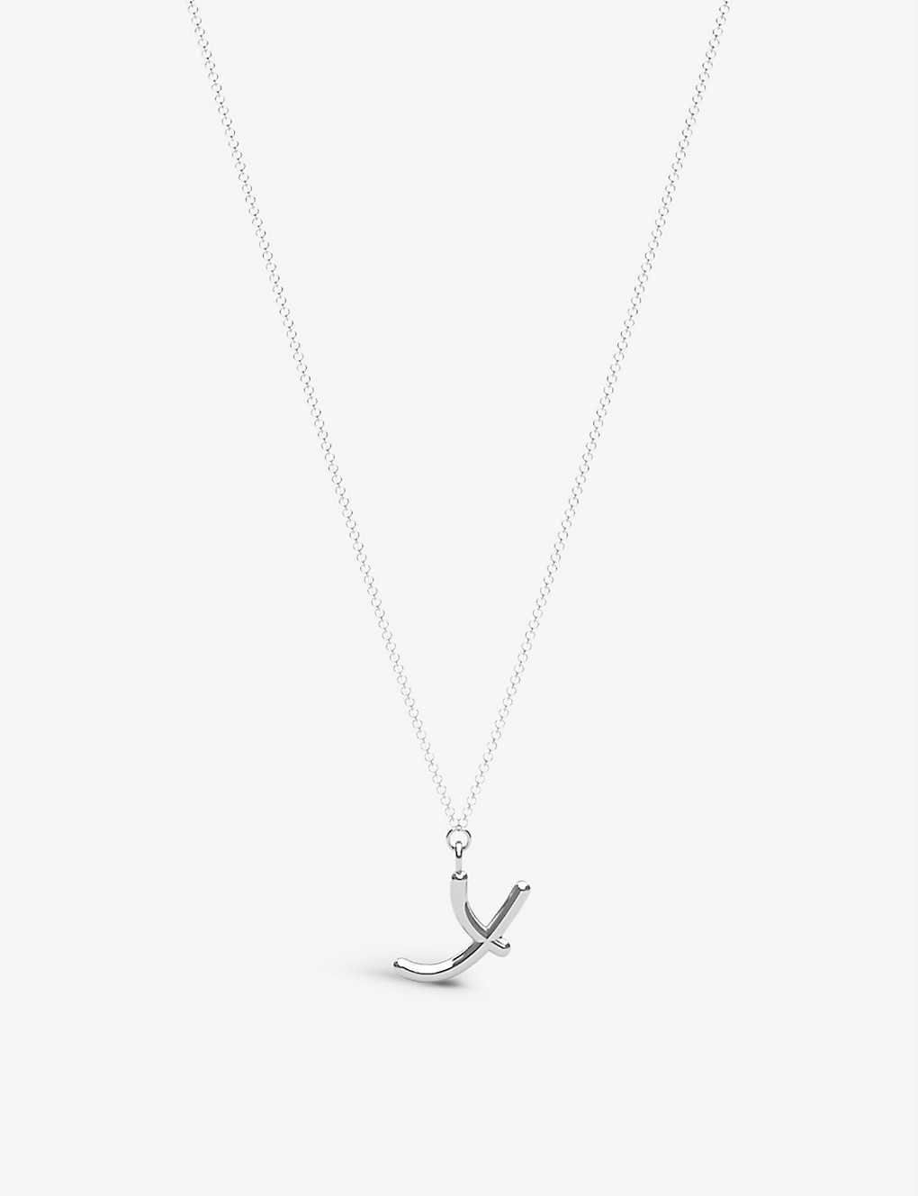 The Alkemistry Womens 18ct White Gold Love Letter Y Initial 18ct White-gold Pendant Necklace