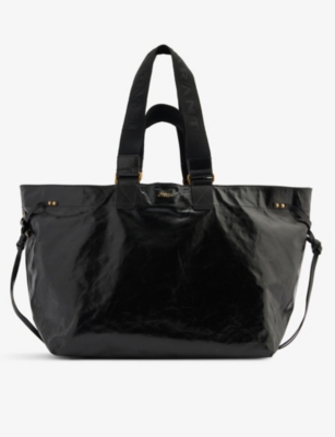 ISABEL MARANT Wardy logo embellished leather tote bag