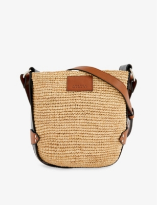 ISABEL MARANT: Bayia raffia bucket bag