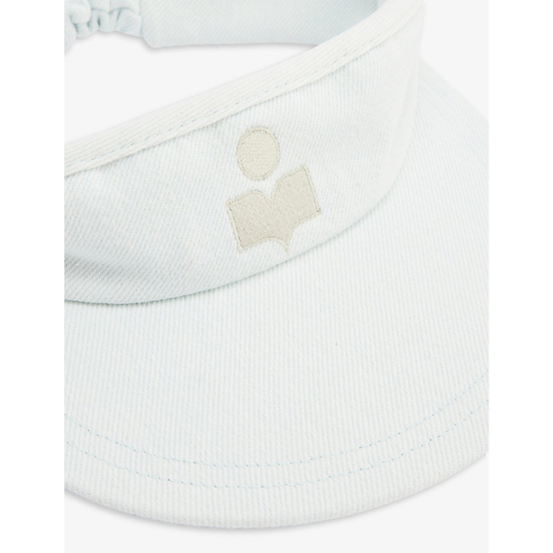 Isabel Marant Logo-embroidered Denim Visor Cap In Blue | ModeSens