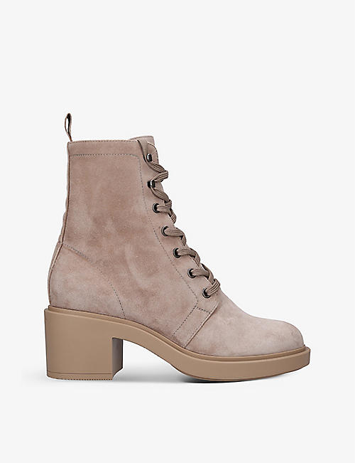 GIANVITO ROSSI: Foster suede heeled boots