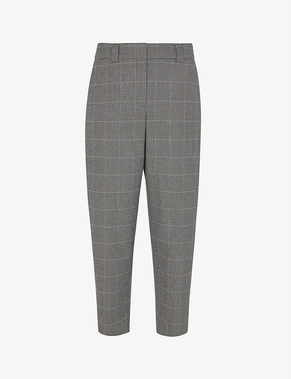 Whistles Lucie Check Cigarette Pants In Multi-coloured