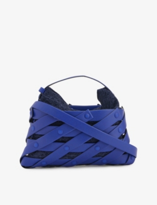 ISSEY MIYAKE：Spiral Grid 人造皮革单肩包