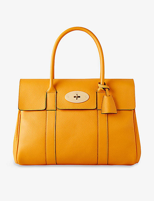MULBERRY: Bayswater grained-leather top-handle bag