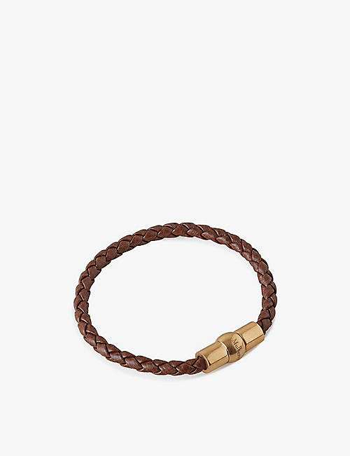 MULBERRY: Iris leather and brass bracelet