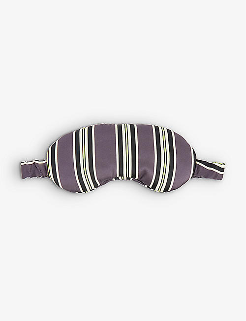 ASCENO: London striped silk sleep mask