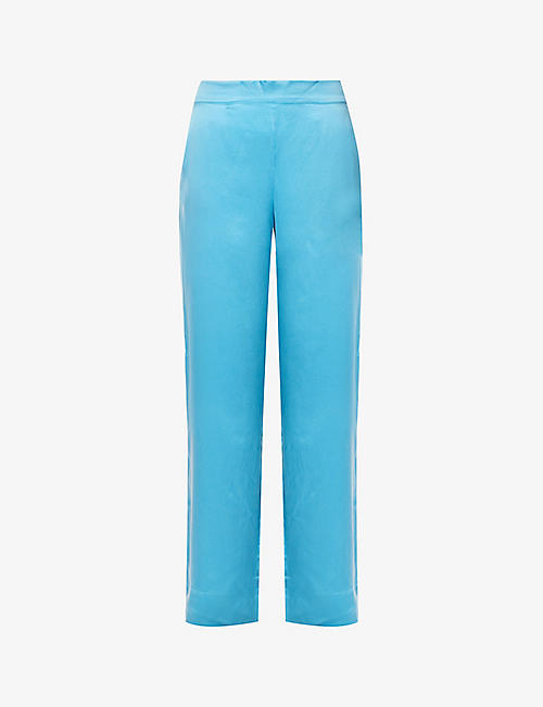 ASCENO: London elasticated-waist silk pyjama bottoms