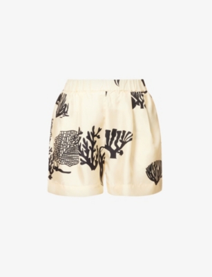 【Asceno】 Zurichシルクツイルショート Zurich Short Zodiac Noir Silk Twill