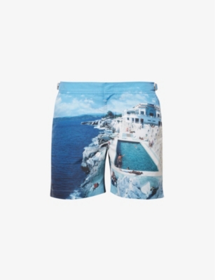 Orlebar Brown Bulldog Roc Pool Photographic-print Swim Shorts In Roc Pool Ii