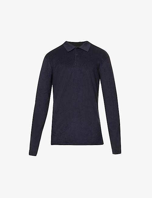 ORLEBAR BROWN: Sebastian long-sleeve knitted polo shirt