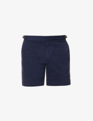 Shop Orlebar Brown Men's Dark Vy Bulldog Stretch-cotton Swim Shorts In Dark Navy