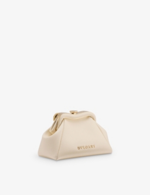 Shop Bvlgari Womens Ivory Serpentine Leather Pouch