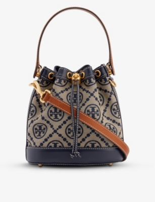 TORY BURCH: T Monogram jacquard cotton-blend cross-body bag