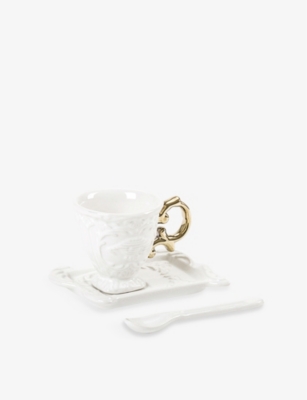 SELETTI I-WARES PORCELAIN CUP AND SAUCER SET 63399388