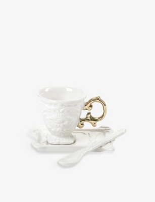 Seletti I-wares Porcelain Cup And Saucer Set