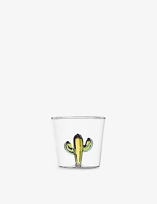 ICHENDORF: Cactus handmade glass tumbler 8cm