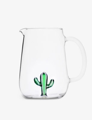ICHENDORF: Cactus glass jug 18.5cm
