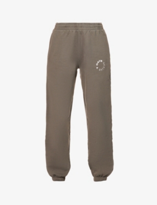 7 Days Active Womens 036 Beluga Grey Monday Tapered Organic Cotton Jogging Bottoms In Brown