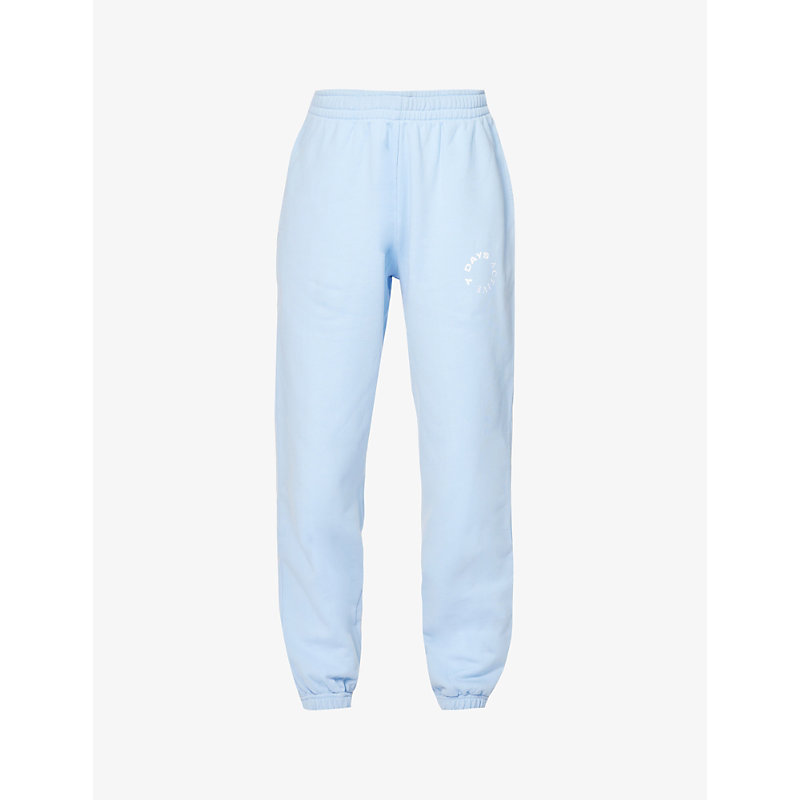 7 DAYS ACTIVE 7 DAYS ACTIVE WOMEN'S 359 FROZEN FJORD MONDAY TAPERED ORGANIC COTTON JOGGING BOTTOMS,63403665