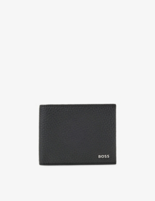 BOSS Logo hardware leather wallet