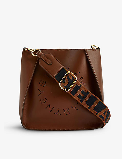 STELLA MCCARTNEY: Logo-embossed faux-leather shoulder bag