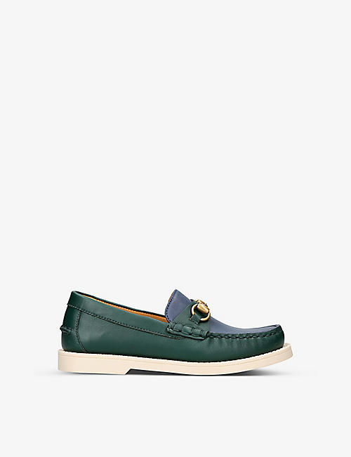 GUCCI: Kaveh Horsebit leather loafers 4-8 years