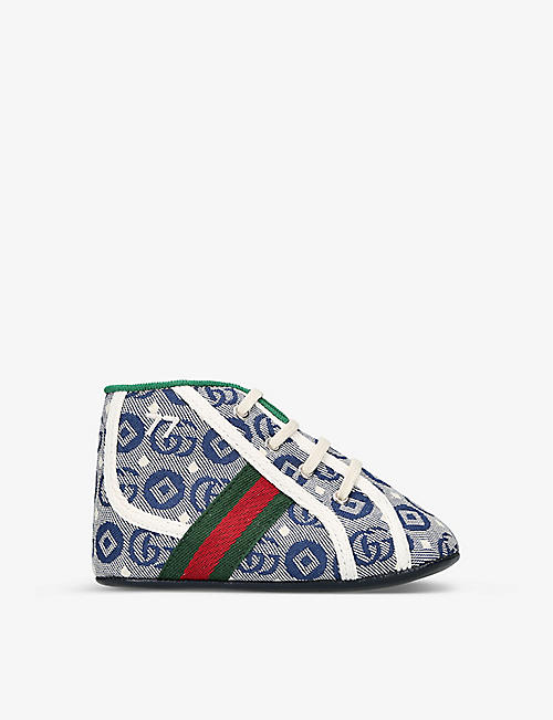 GUCCI: New Tennis woven shoes  0-12 months
