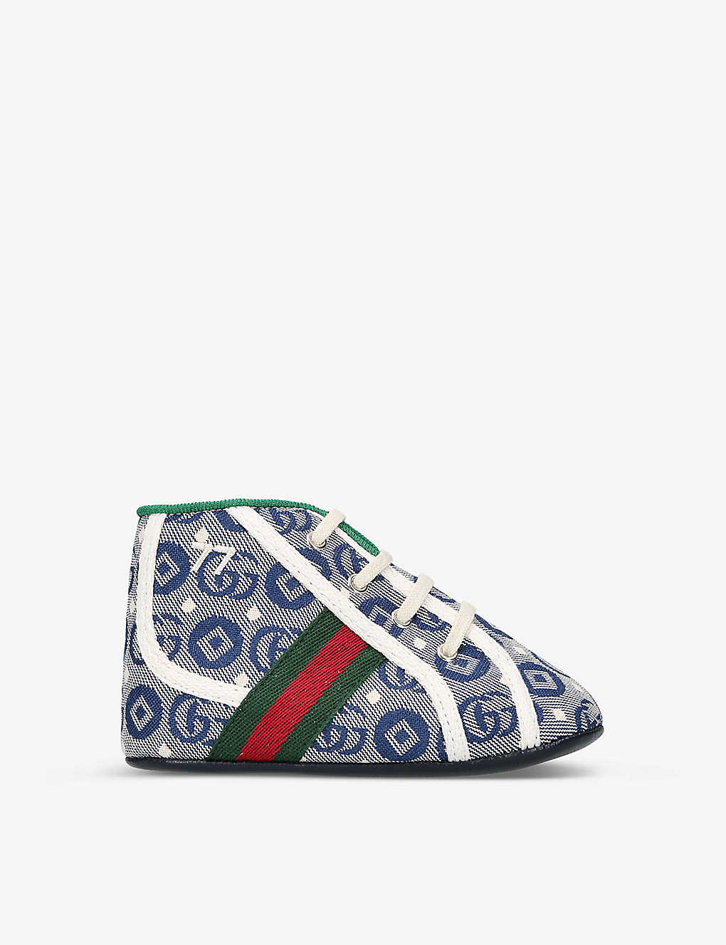 Gucci Babies' Tennis 1977 Canvas Booties In Blue