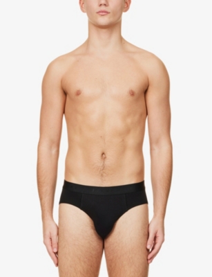 FALKE: Tonal waistband pack of two stretch-cotton briefs