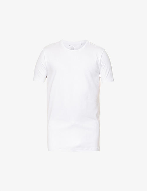 FALKE: Regular-fit crewneck stretch-cotton T-shirt pack of two