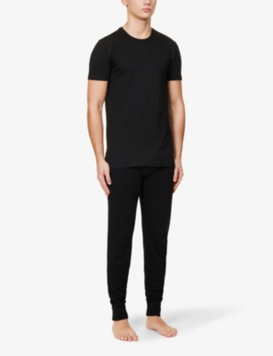 Falke Cotton-blend Daily Climate Control T-shirt In Black