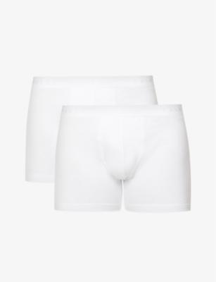 FALKE - Tonal waistband pack of two stretch-cotton boxers