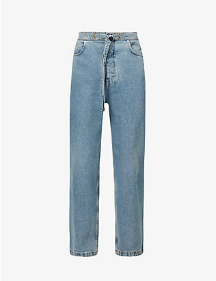 LOEWE: Drawstring-waist straight-leg relaxed-fit jeans