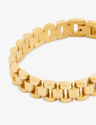 Shop Oma The Label Women's Gold Timepiece 18ct Yellow-gold Plated Brass Bracelet