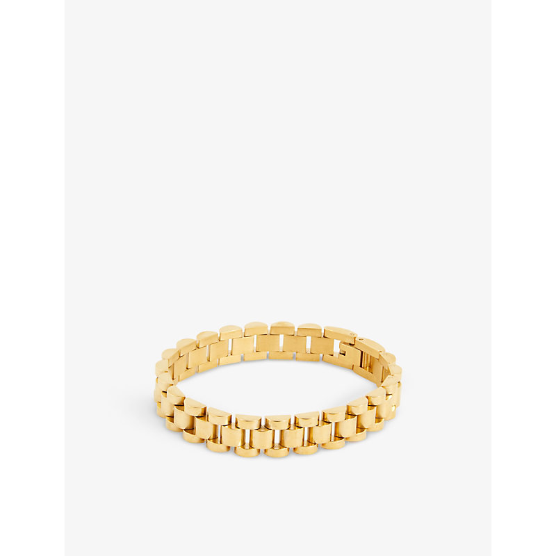 Oma The Label Womens Gold The Timepiece 18ct Yellow Gold-plated Brass Bracelet