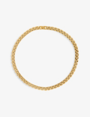 Shop Oma The Label Women's Gold Timepiece 18ct Yellow-gold Plated Brass Necklace