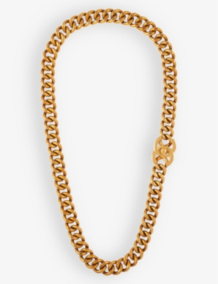 SUSAN CAPLAN: Pre-loved Chanel yellow gold-plated necklace