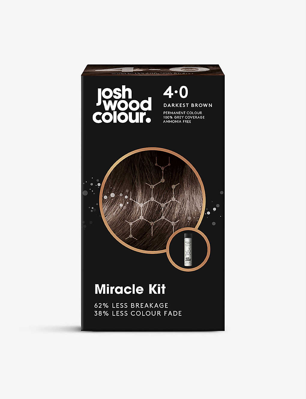 Josh Wood Colour Colour Miracle Kit Permanent Hair Dye In 4.0 Darkest Brown