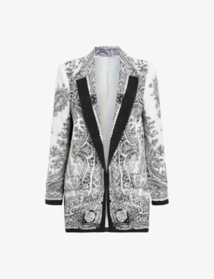 ALLSAINTS: Aleida Rafaela paisley-print woven blazer