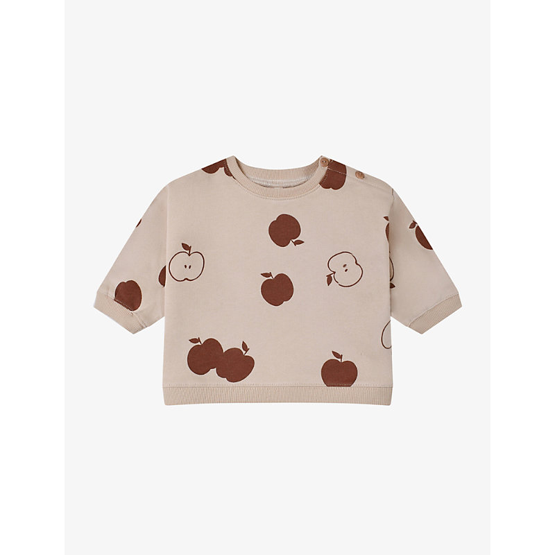 Organic Zoo Babies' Orchard Organic-cotton Sweatshirt 0-12 Months In Cream/brown