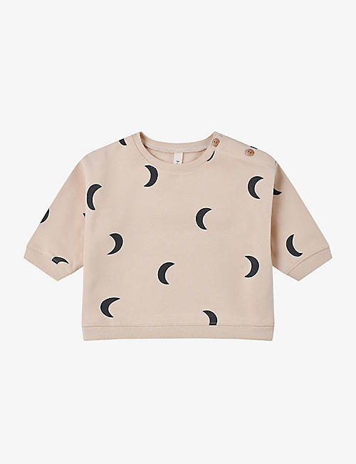 ORGANIC ZOO: Moon-print organic-cotton sweatshirt 3 months- 4 years
