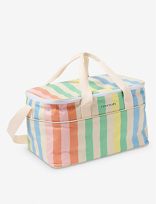 SUNNYLIFE: Utopia striped canvas cooler bag