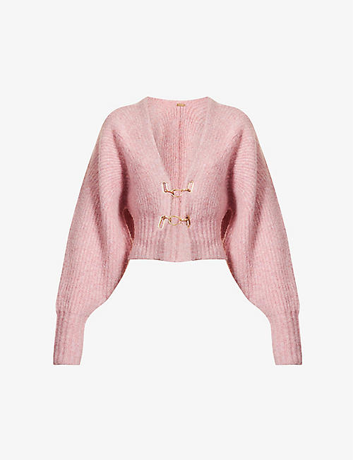 CULT GAIA: Casella V-neck brushed-texture knitted cardigan