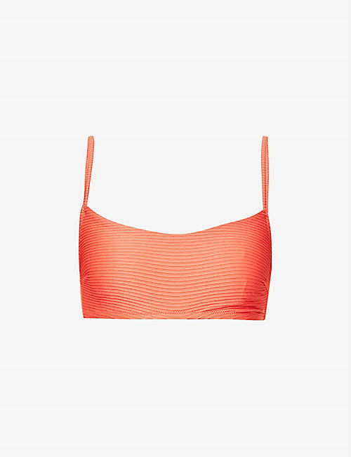 HEIDI KLEIN: Scoop ribbed stretch-recycled polyamide bikini top